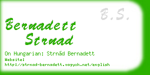 bernadett strnad business card